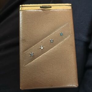 Vintage Princess Gardner Leather & Rhinestone Cigarette Case